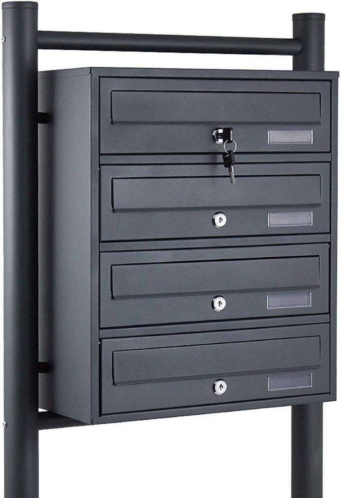 Bituxx 4fach Briefkastenanlage Dunkelgrau MS-15864 Produktbild 