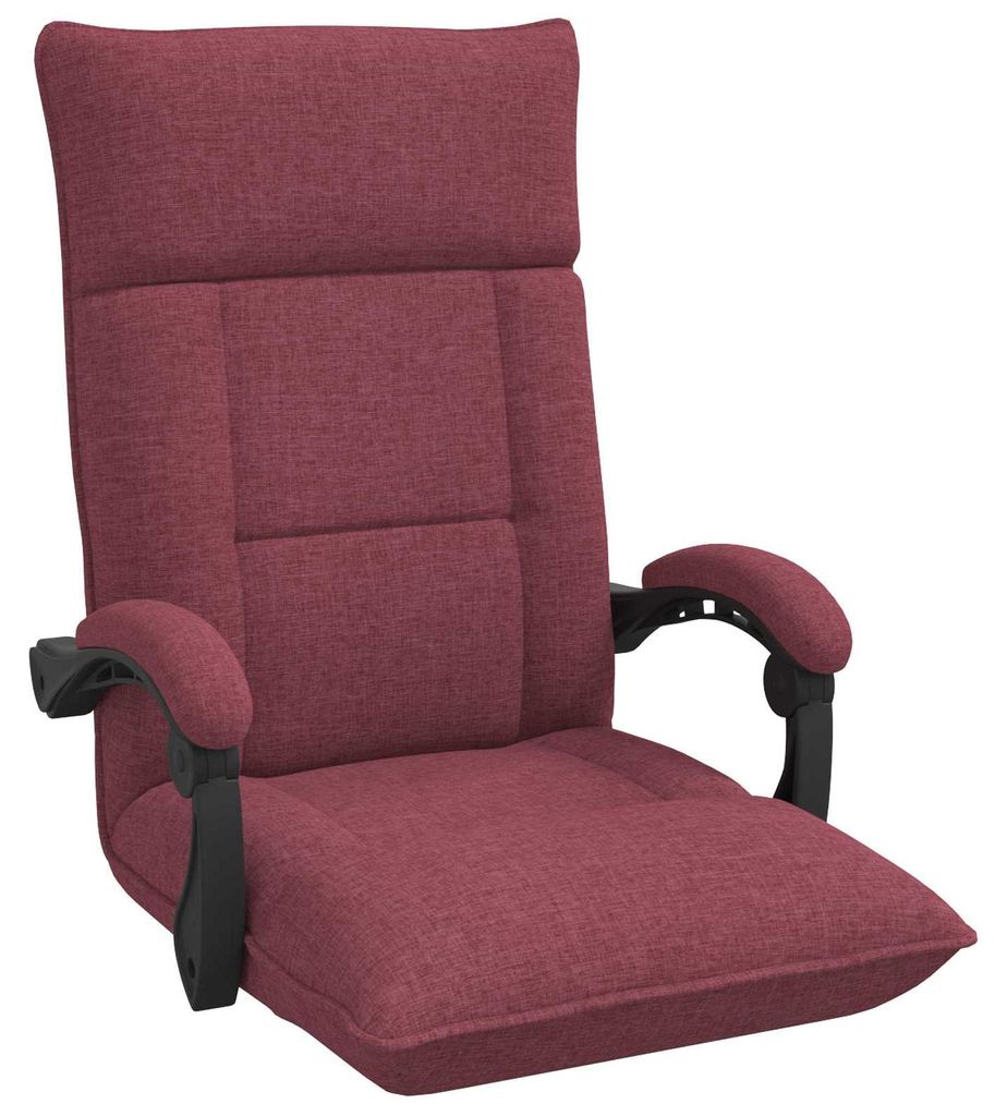 Eleganten-Stil Bodenstuhl 1 pc - Relaxsessel 360° drehbar - Liegestuhl bis 150kg - Weinrot 66x66x80 cm Stoff - Fernseh- & Relaxsessel - Möbel26