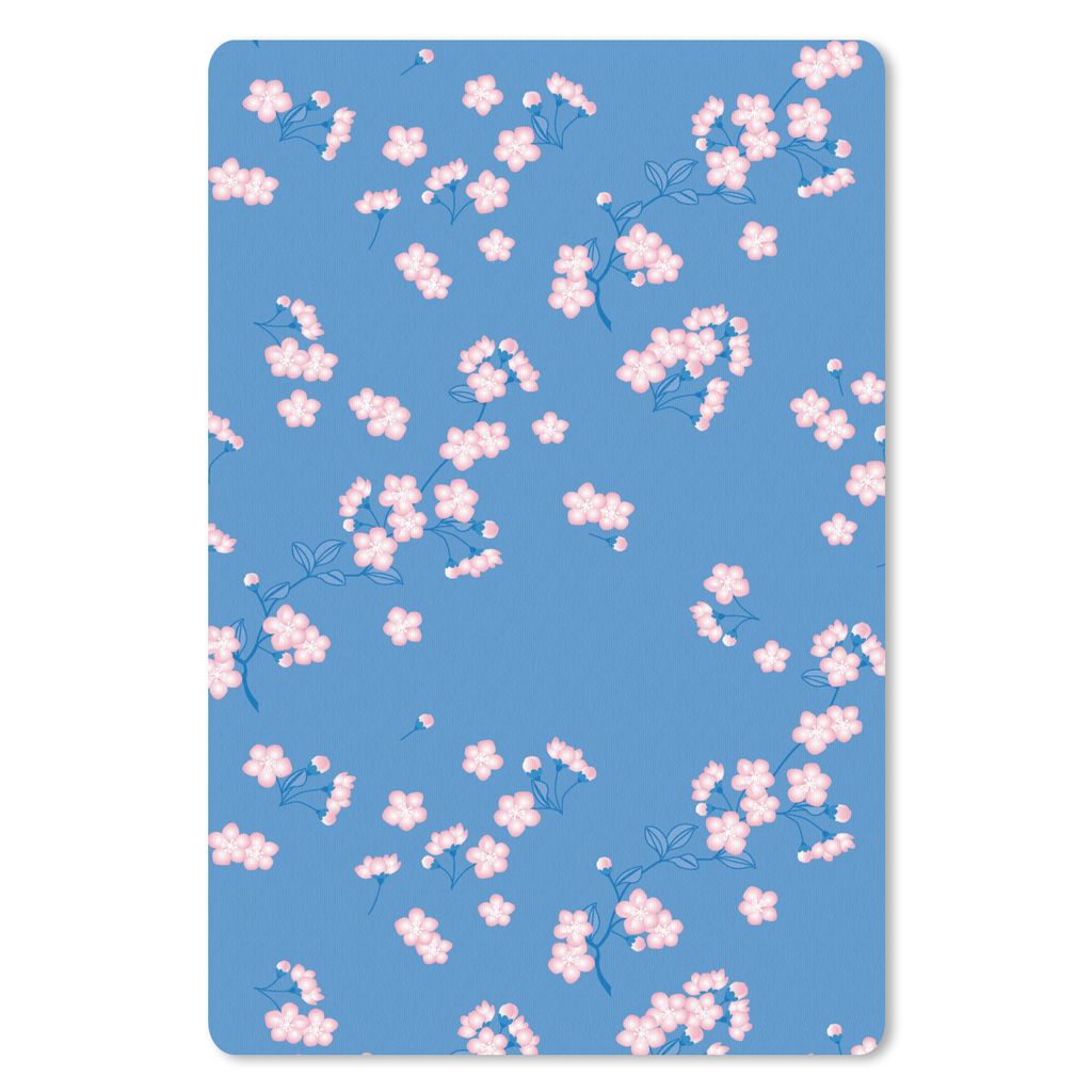 MuchoWow Mauspad Mousepad Muster - Sakura - Blumen 18x27 cm - Mousepads - Maus Mat - Pad - Mausunterlage