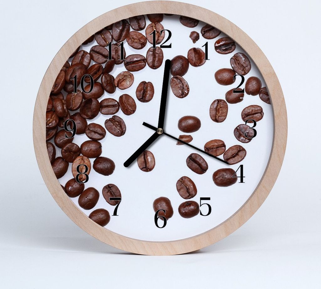 Holzuhr 20fi cm wanduhr - Kaffeebohnen Küche
