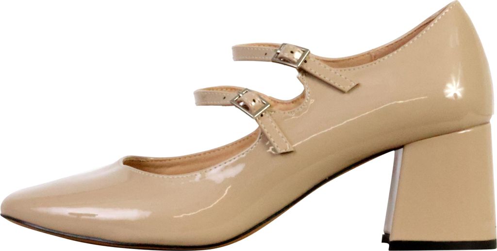 Pumps mit Riemchenabsatz