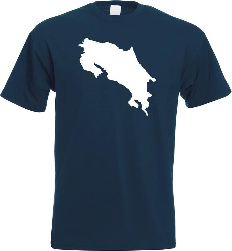 Kiwistar - T-Shirt - Navy - Costa Rica Umriss Kontur Herren Funshirt Bedruckt Design Sprüche Spruch Motive - mit Motiv Bedruckt - Funshirt Design ...