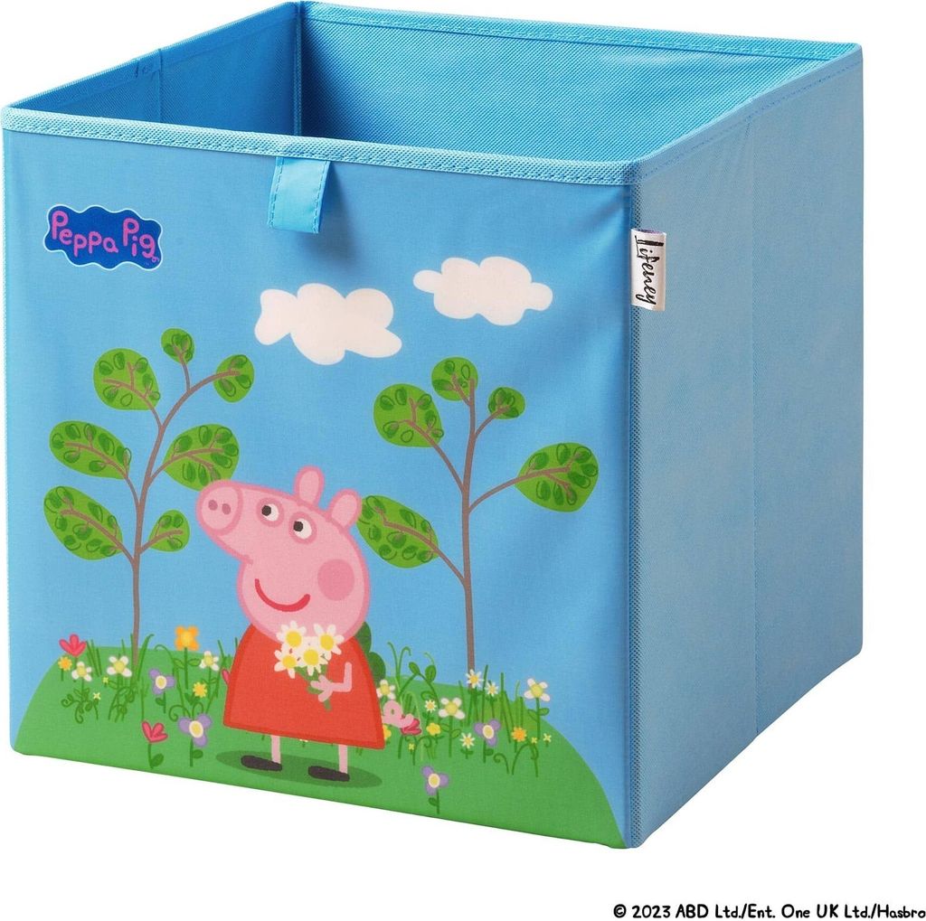Lifeney meets "Peppa Wutz" Aufbewahrungsbox für Kinder Box mit Peppa Pig Motiv 30 x 30 x 30 cm passend für klassische Würfelregale