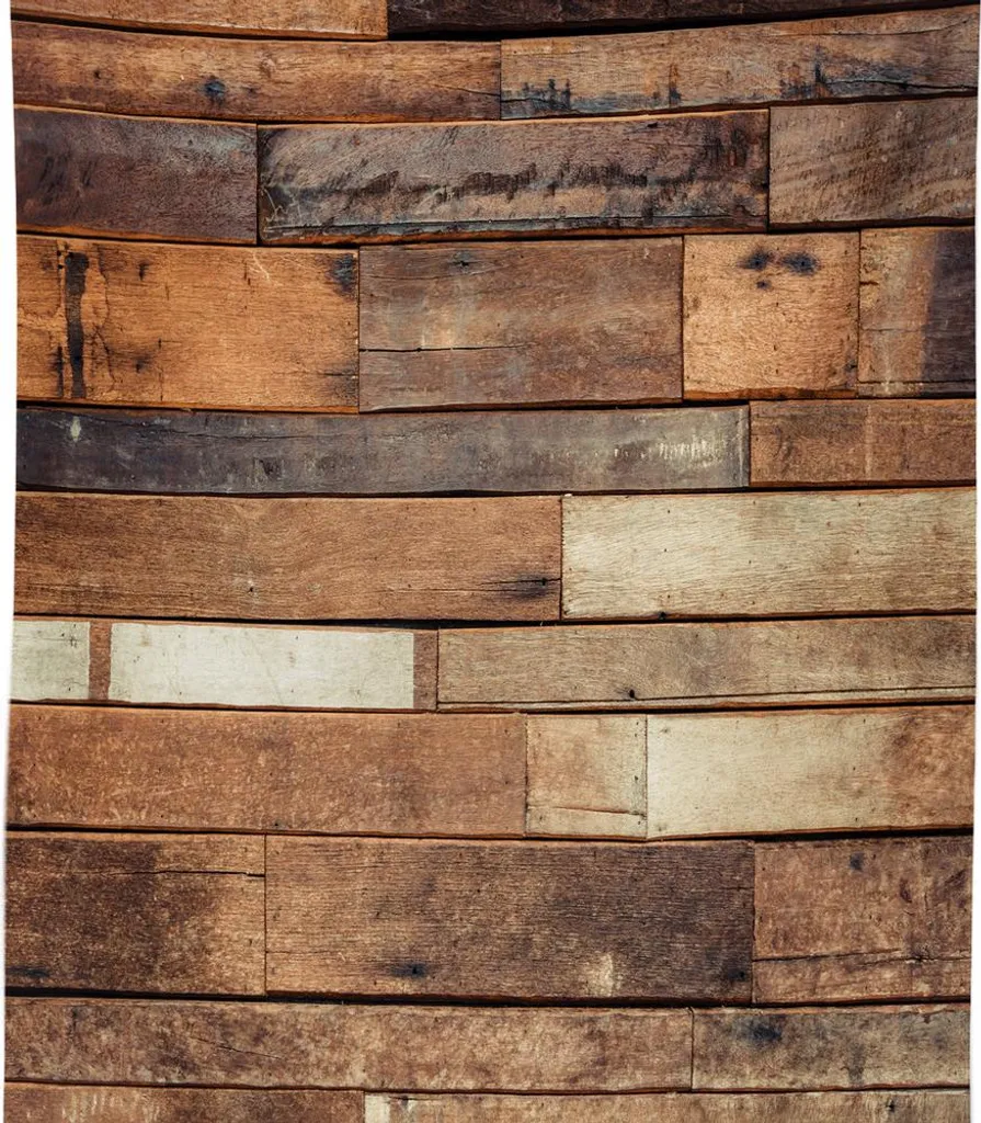 Tovaglia Striata Fondo Di Legno Del Tavolo Da Cucina Immagine Stock