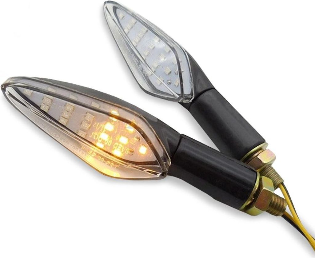 Lauflicht Blinker Motorrad LED # BL6 E-Prüfzeichen 2 Stück