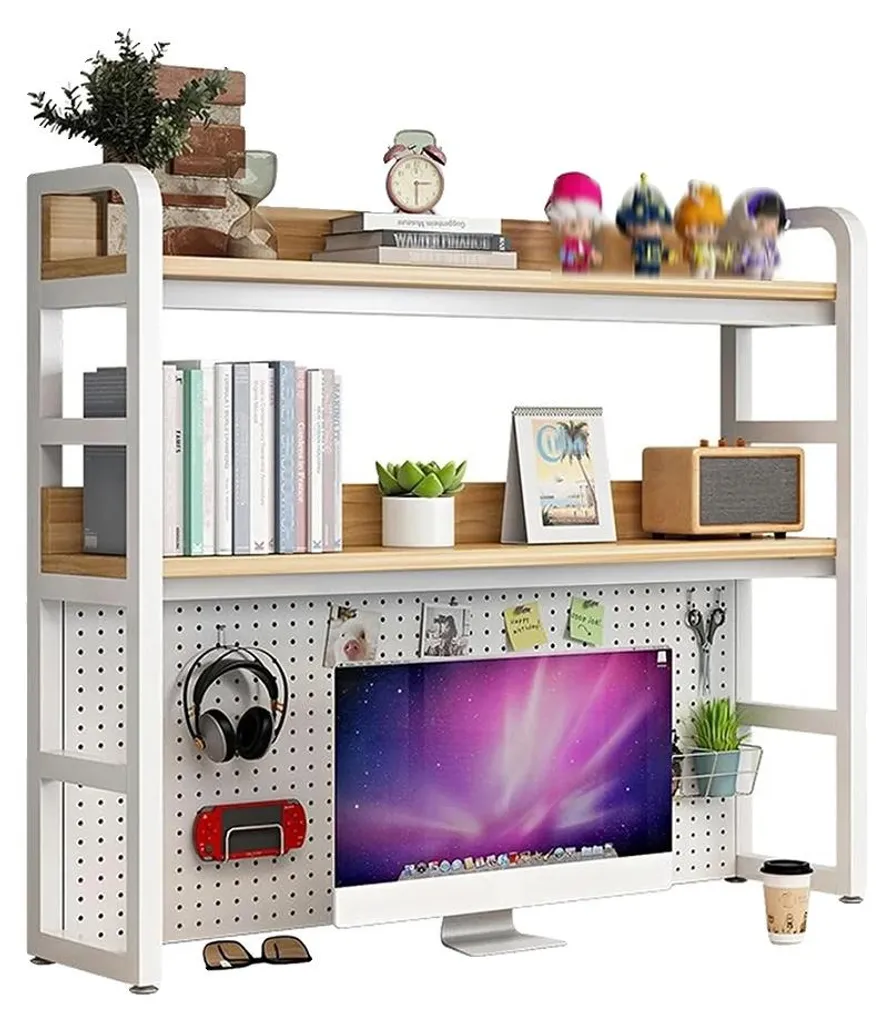 Étagère de livres blanche moderne et minimaliste avec 2 compartiments