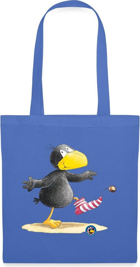 Spreadshirt Der kleine Rabe Socke Kastanie Stoffbeutel, One size, Hellblau