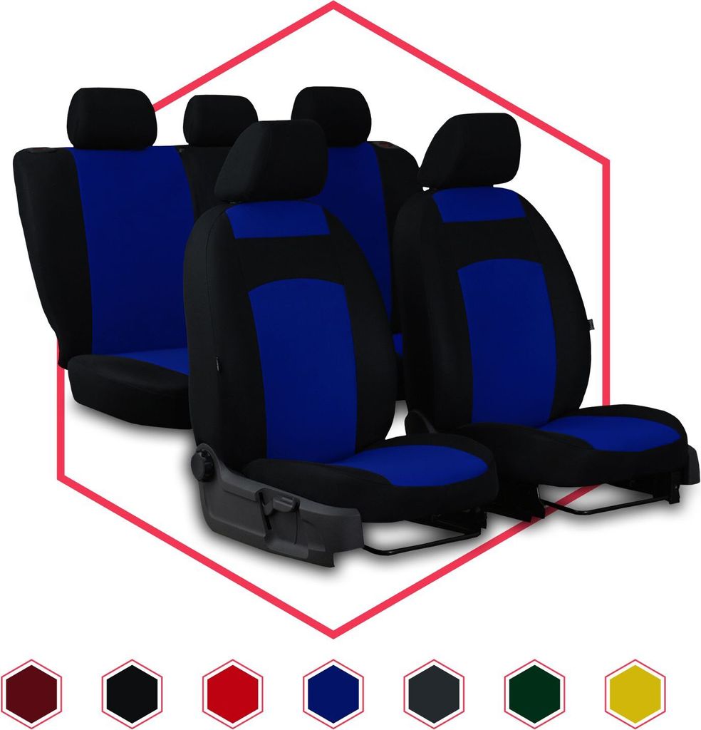 Sitzbezüge Auto Universal Schonbezug Bezüge für Volkswagen New Beetle Blau Set