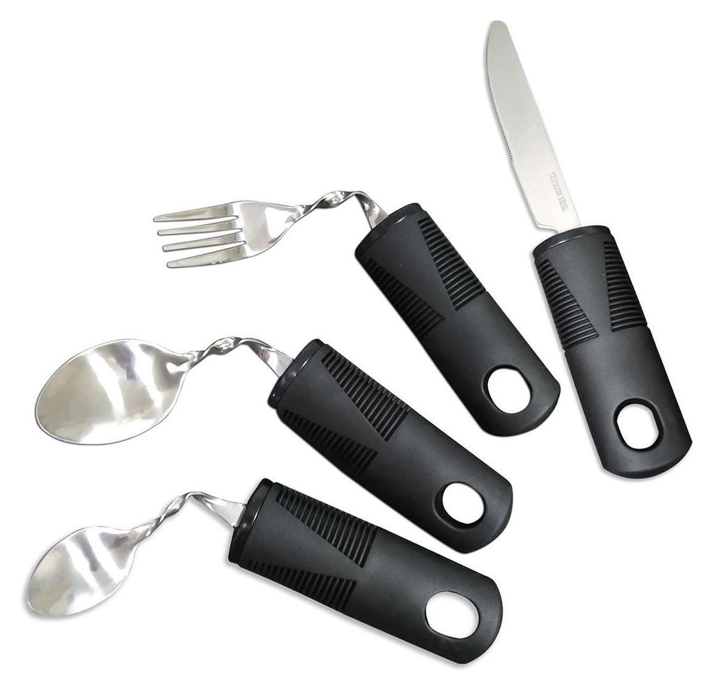 4 teiliges Parkinson Besteck mit dickem Griff,Biegbar Produktbild 