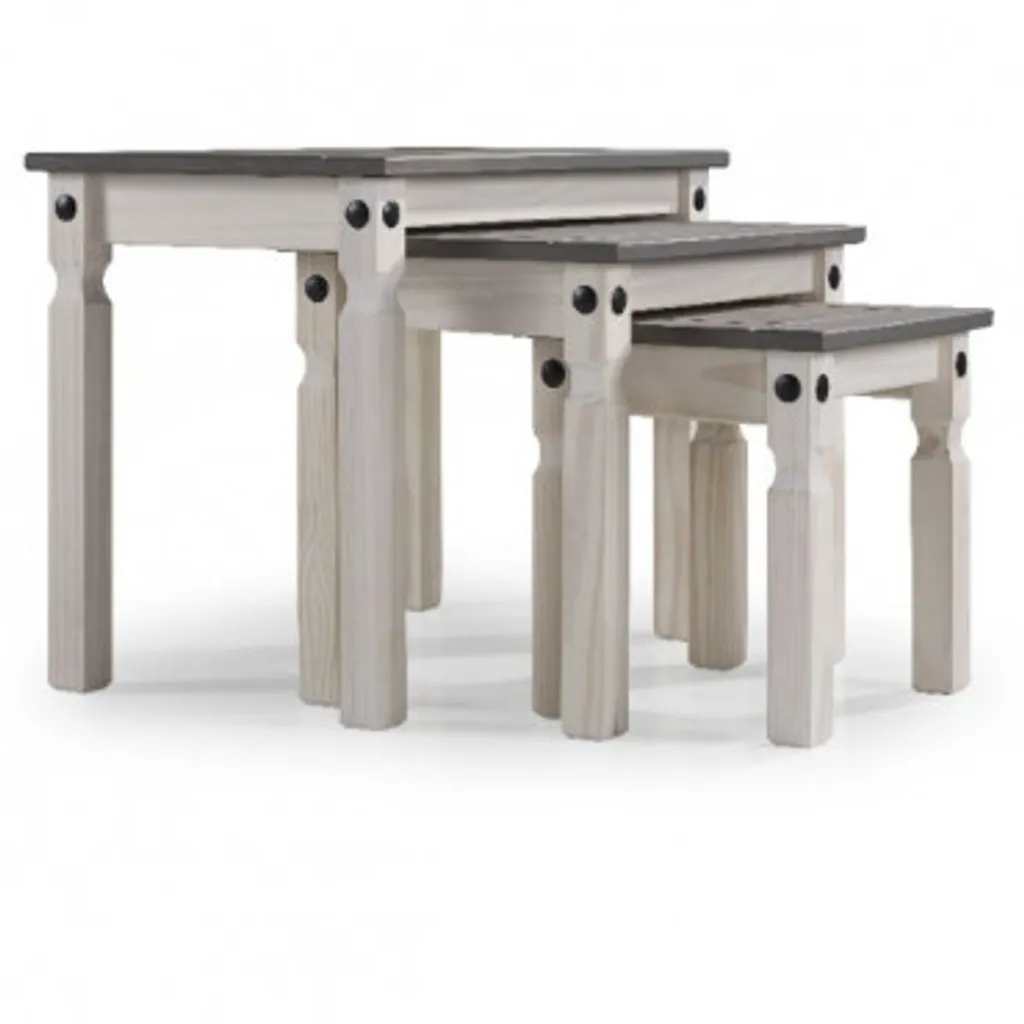 Tables Basses de Salon Modulables MEJICO CT 3 Gain de Place Lot de 3