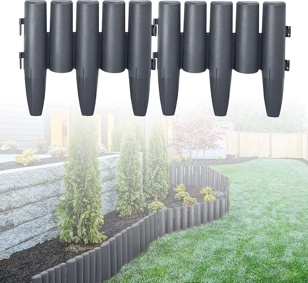 Bordure de parterre résistante aux intempéries aspect bois 8,4m