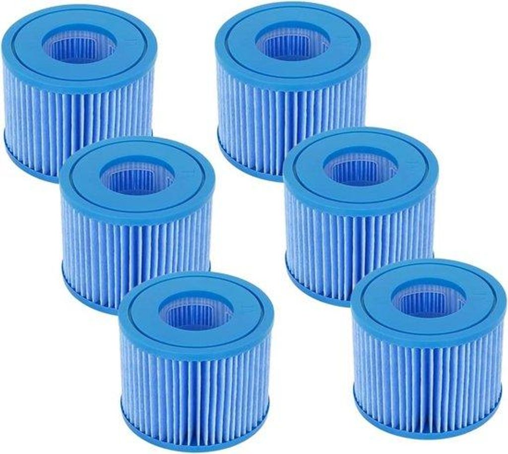 Verbesserte Filterkartusche für Poolfilter, kompatibel mit VI, für Whirlpool und Schwimmbad, schwarz