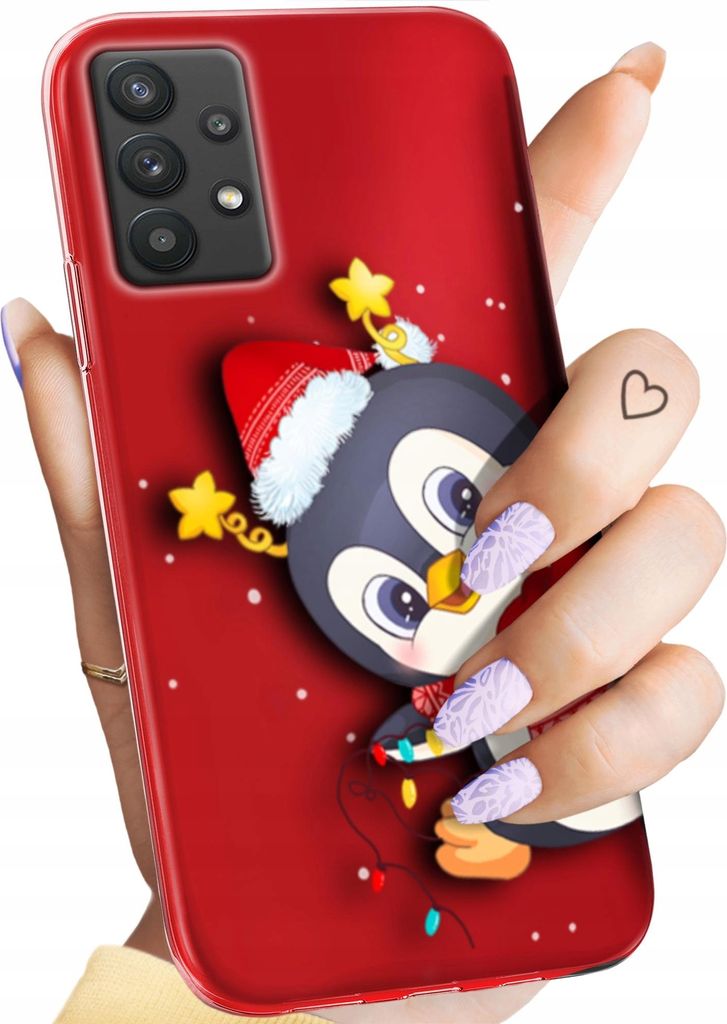 BEDRUCKTE HÜLLEN für SAMSUNG GALAXY A32 5G HANDYHÜLLEN HANDY SCHUTZ HÜLLE CASE SILIKON MUSTER WEIHNACHTEN SANTA CLAUS CHRISTMAS