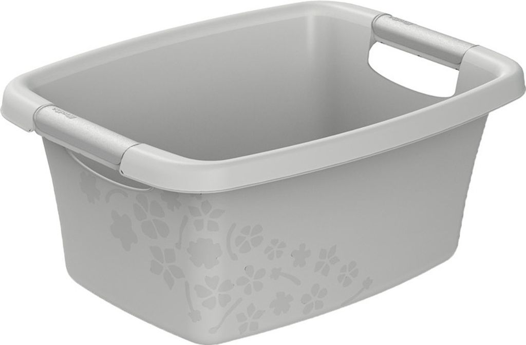 Wäschewanne 12 l FLOWERS, Farbe:Grau Produktbild 
