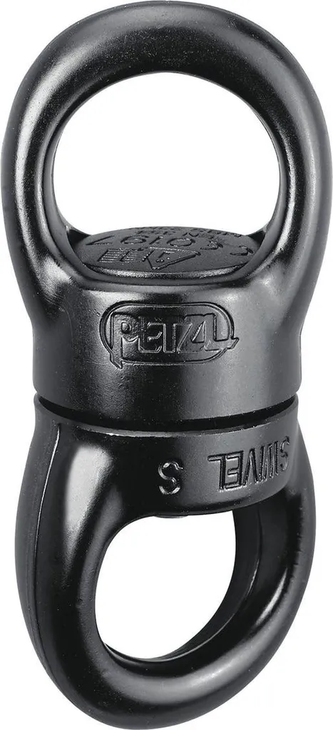 Émerillon de sécurité Petzl Swivel S noir avec roulement à billes P58