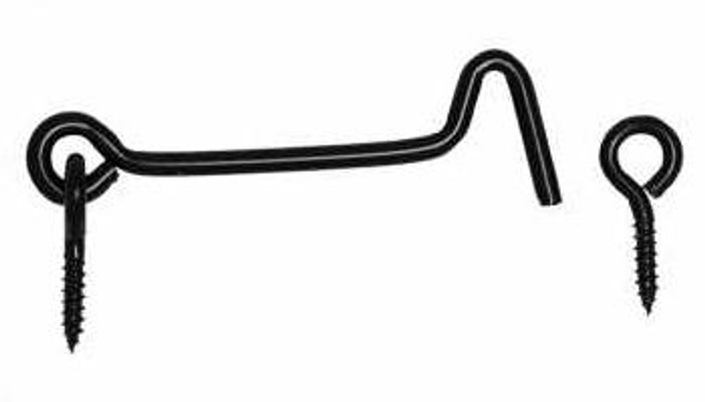 DOMAX Schraubhaken mit Verriegelung 120 mm SCHWARZ Produktbild 