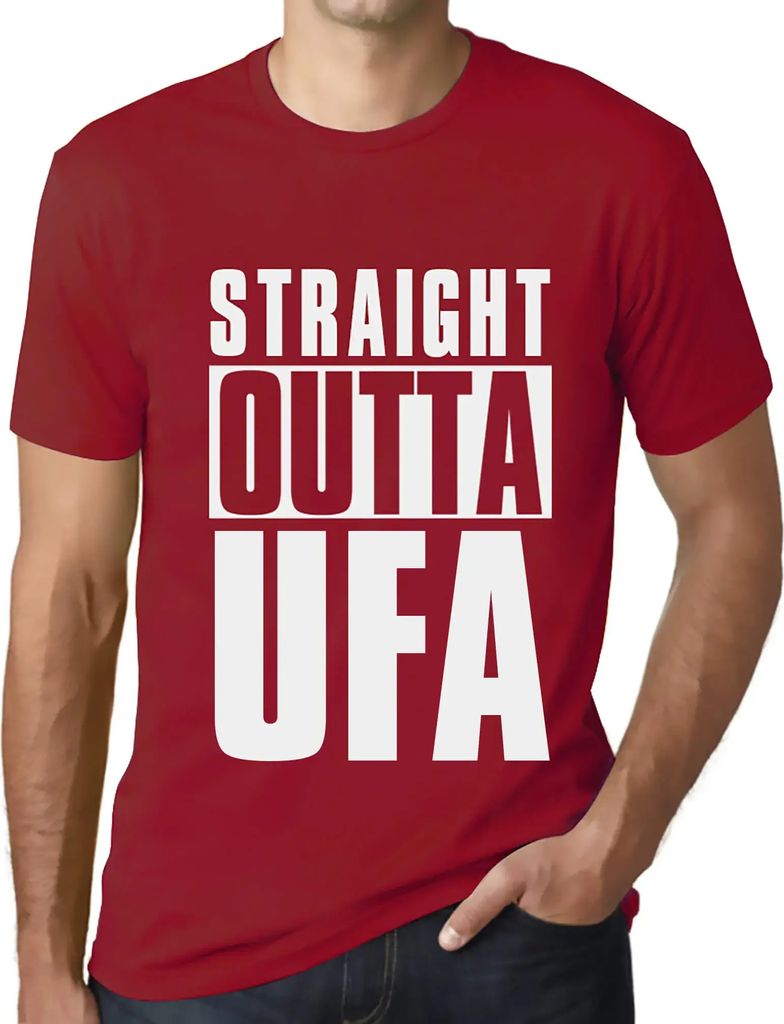 Herren Grafik T-Shirt Direkt aus der ufa – Straight Outta Ufa – Öko-Verantwortlich Vintage Jahrgang Kurzarm Lustige Druck Geburtstag Geschenk ...