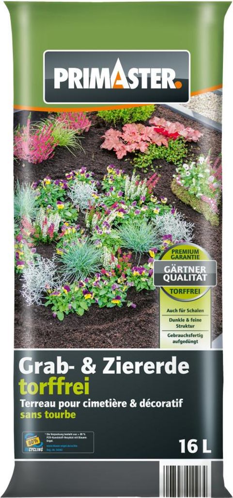 Primaster Zier- & Graberde torffrei 16 L Produktbild 
