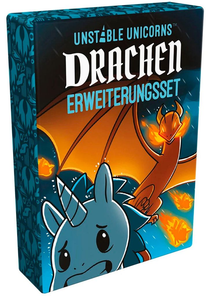 Asmodee Unstable Unicorns - Drachen Erweiterungsset, Kartenspiel (Erweiterung)
