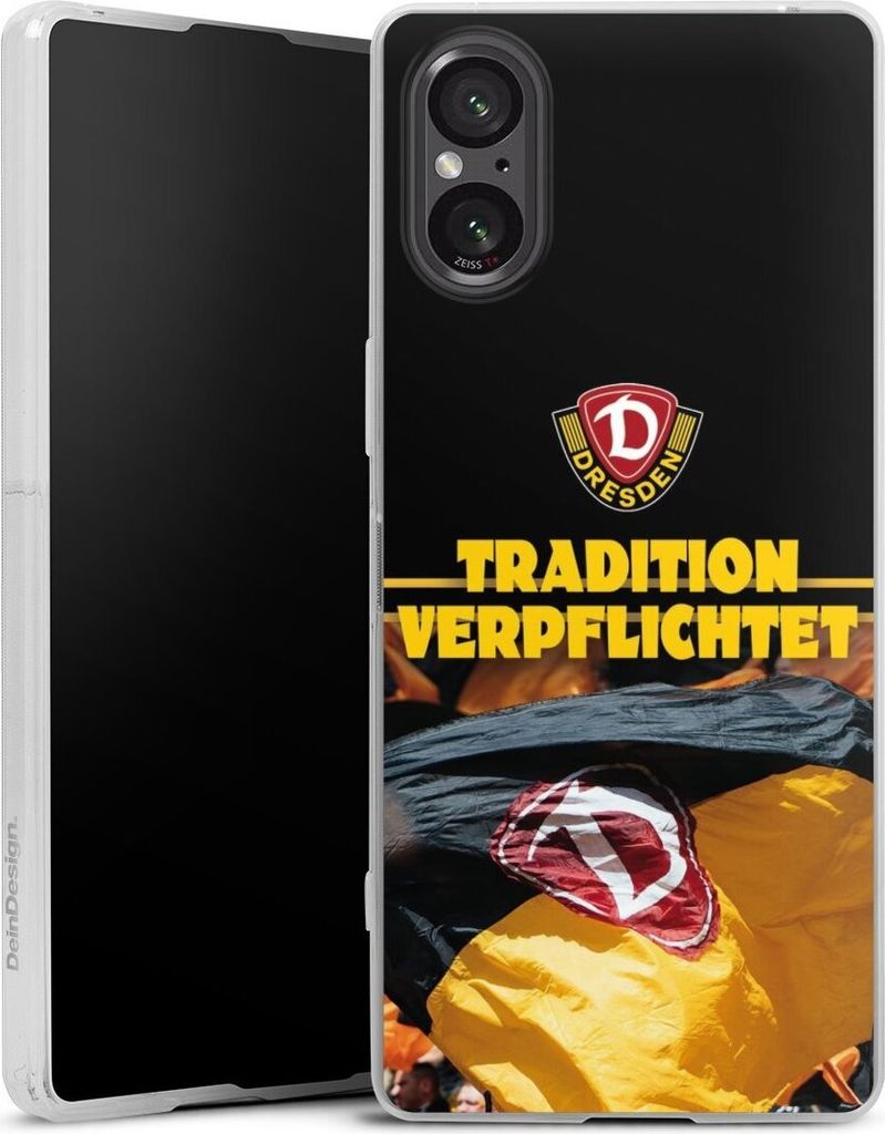 DeinDesign Slim Hülle für Sony Xperia 5 V Silikon Case Ultra Dünn Handyhülle Fanartikel SG Dynamo Dresden SGD