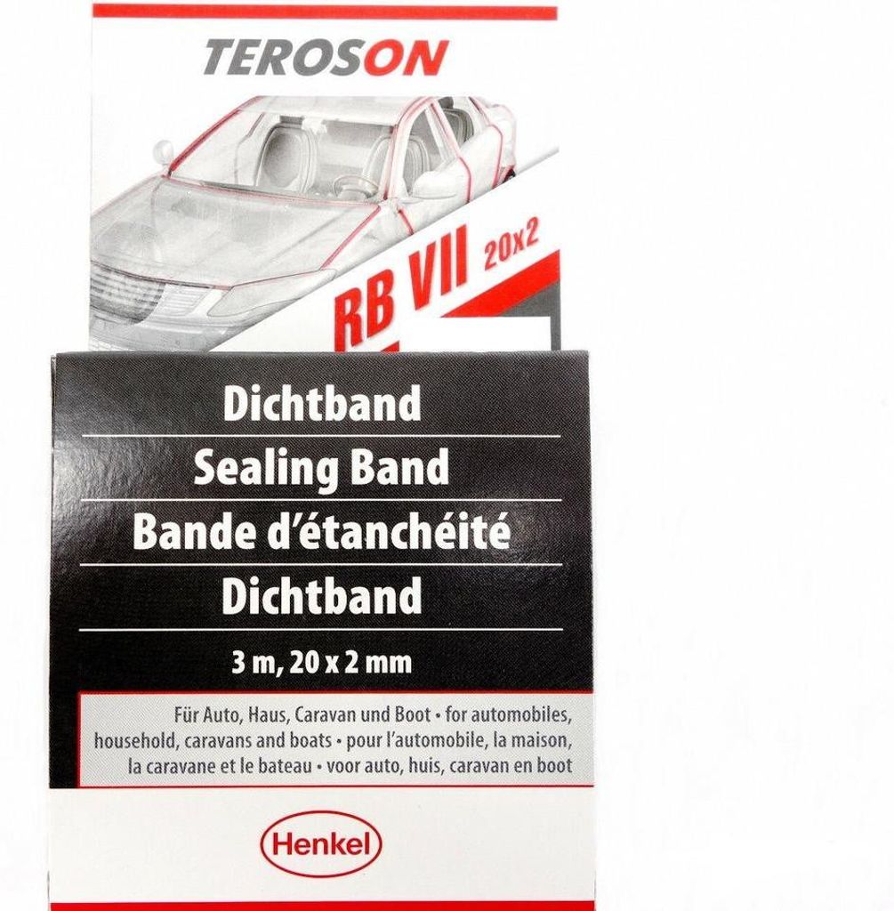 Henkel Teroson RB VII bande d'étanchéité butyle 20x2mm noir Image du produit 