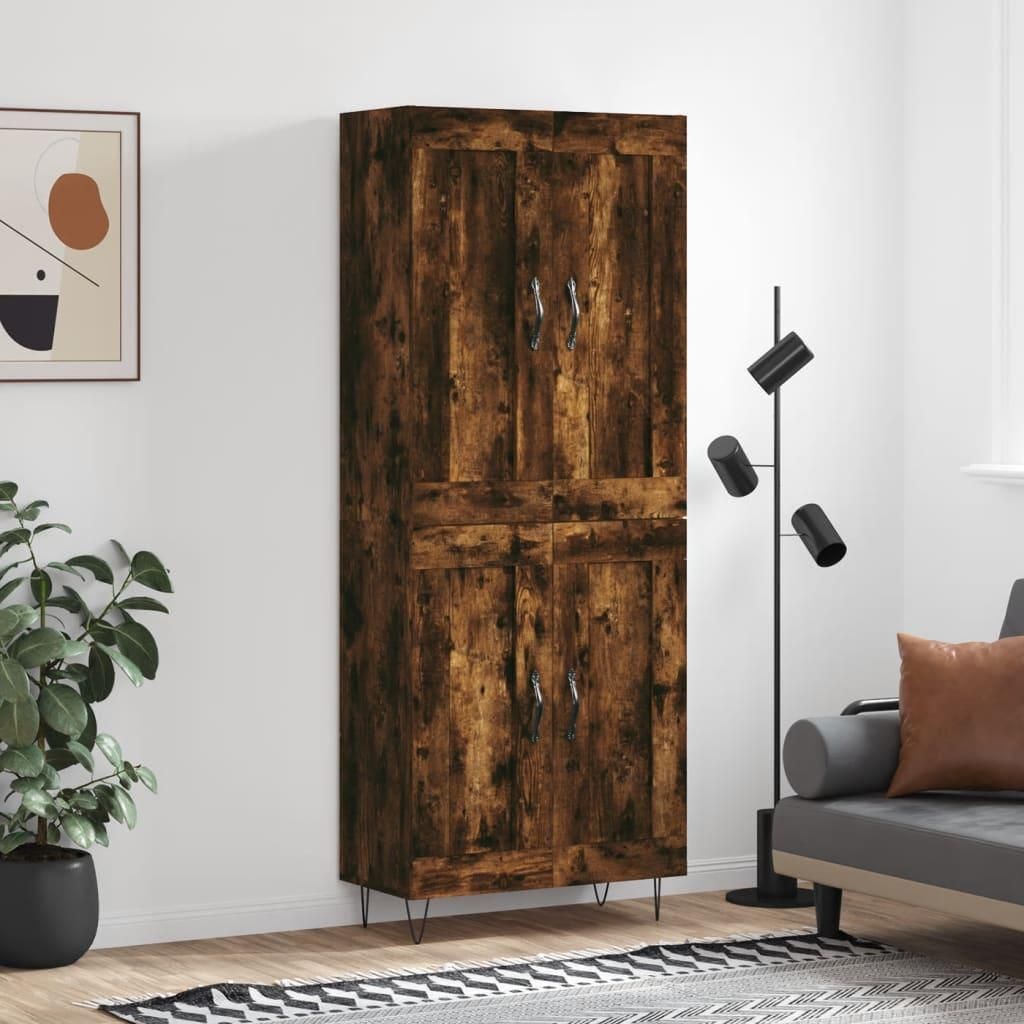 Maison Exclusive - Highboard Räuchereiche 69,5x34x180 cm Holzwerkstoff
