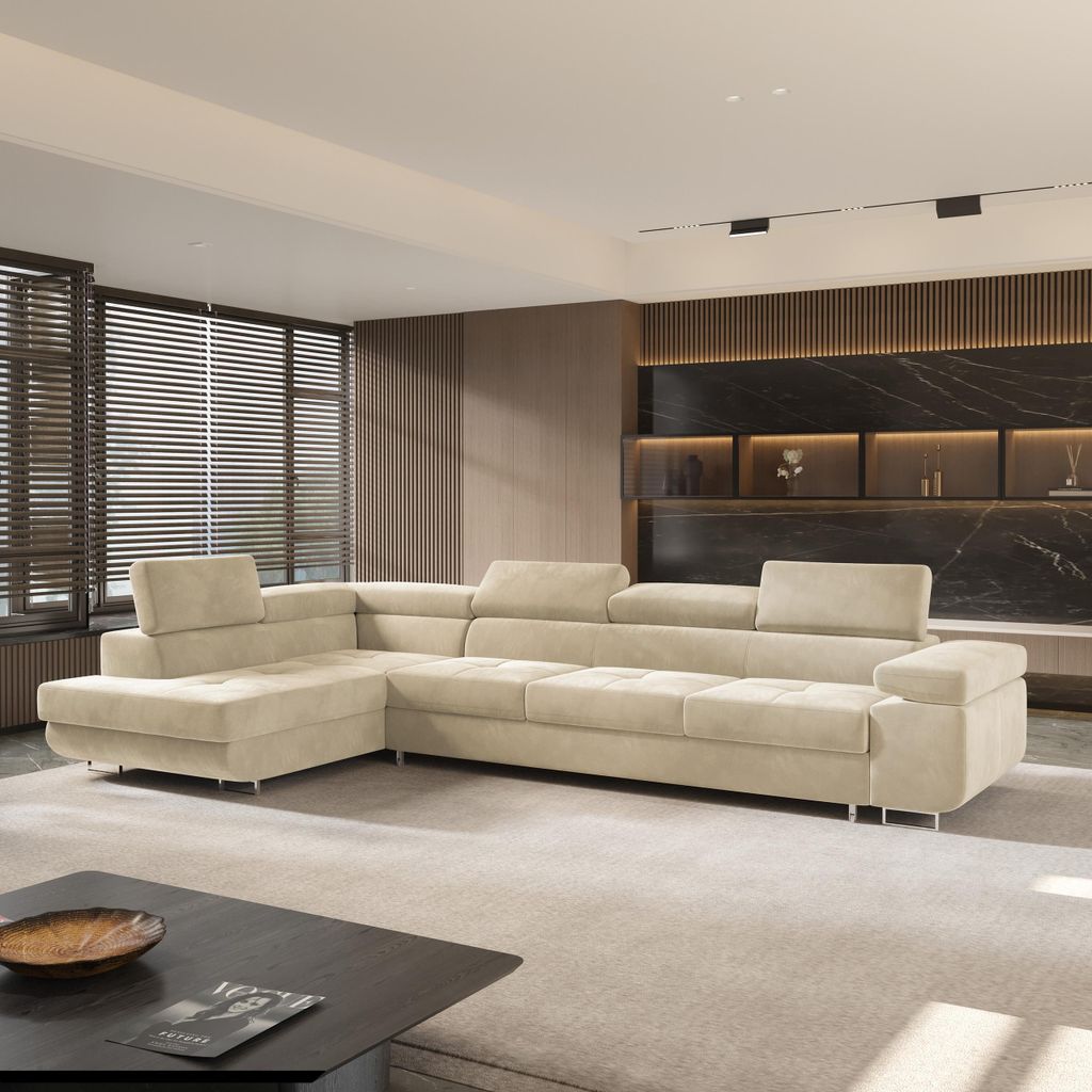 Masseno Ecksofa VICENTE mit Schlaffunktion L-Form, Sofa mit Produktbild 