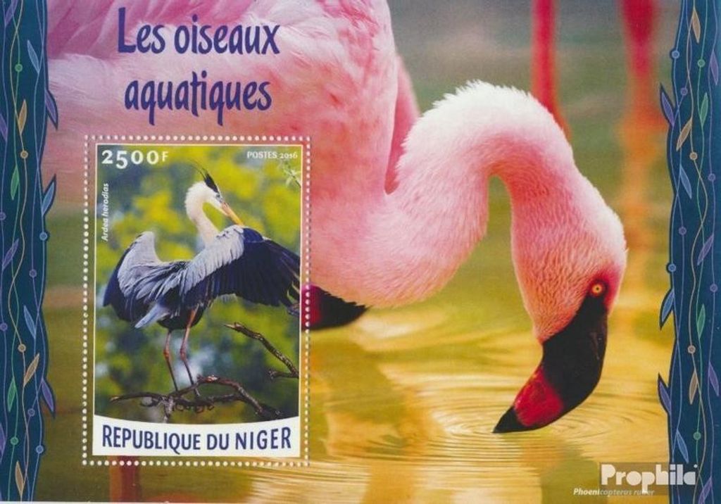 Briefmarken Niger 2016 Mi Block 529 (kompl. Ausg.) postfrisch Wasservögel