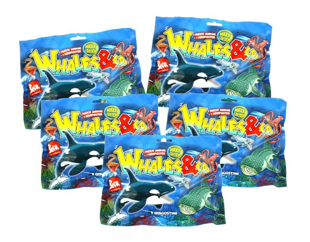 5 Figuren Wale Maxxi Edition 5 x Booster DeAgostini Whales & Co 