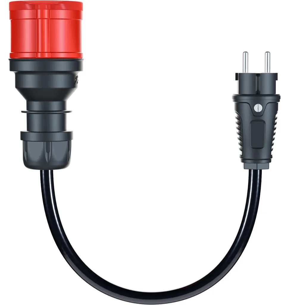 Adaptateur go-e Gemini flex 11kW triphasé vers CEE 32A et prise murale