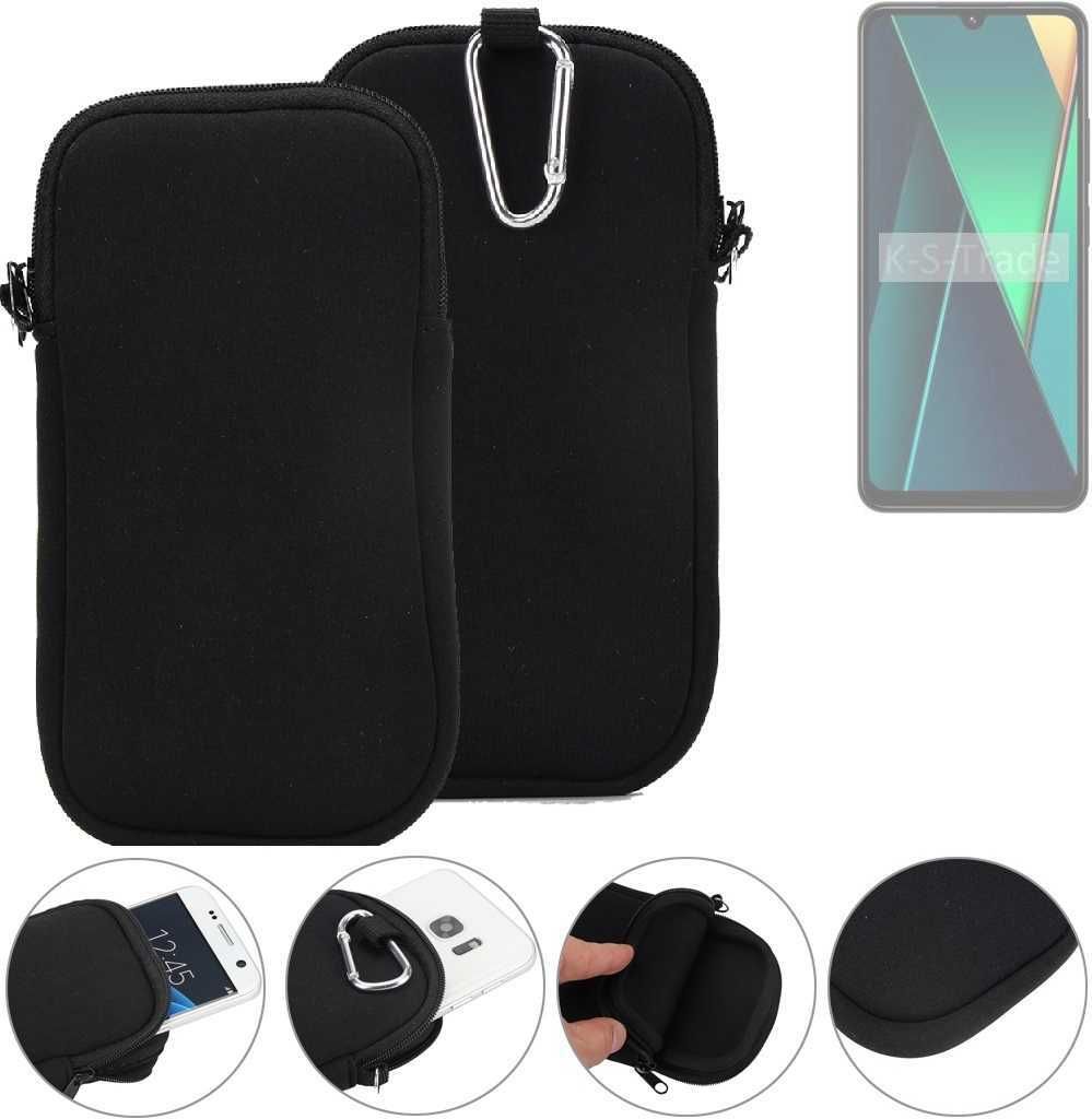 K-S-Trade Neopren-Hülle Handyhülle kompatibel mit POCO C75 Schutzhülle Neoprenhülle Sleeve Schutz-Hülle Gürtel Tasche Case Holster Handytasche