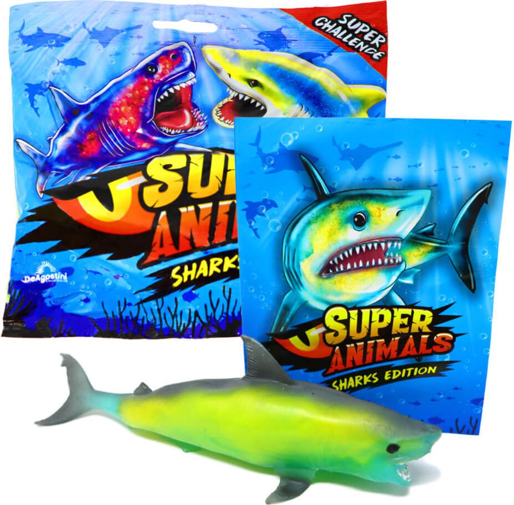 DeAgostini Super Animals - Sharks Edition - Sammelfigur Hai - Figur 11. Kurzflossen-Mako (Leuchtet - Stretchy)