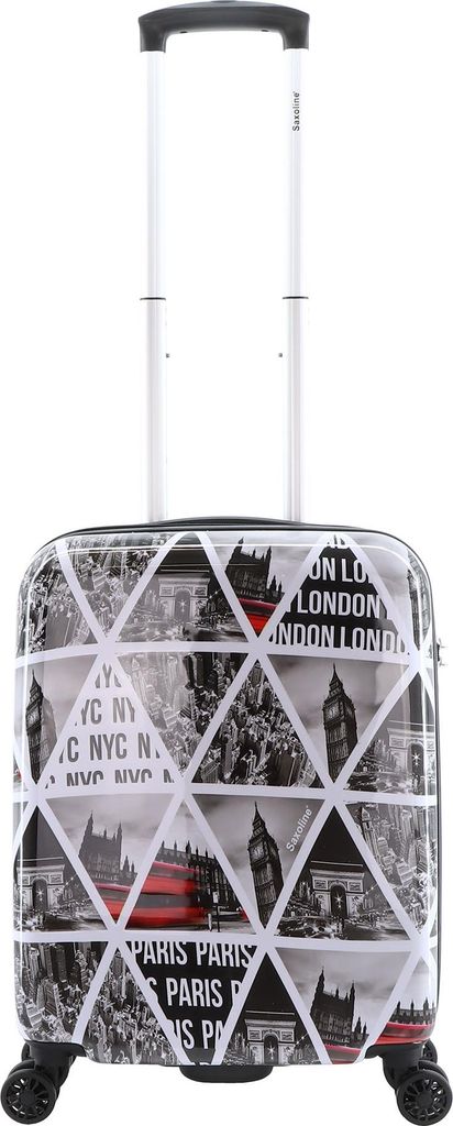 Saxoline Koffer Cities mit voll integriertem Aluminium-Trolley-System Bunt One Size
