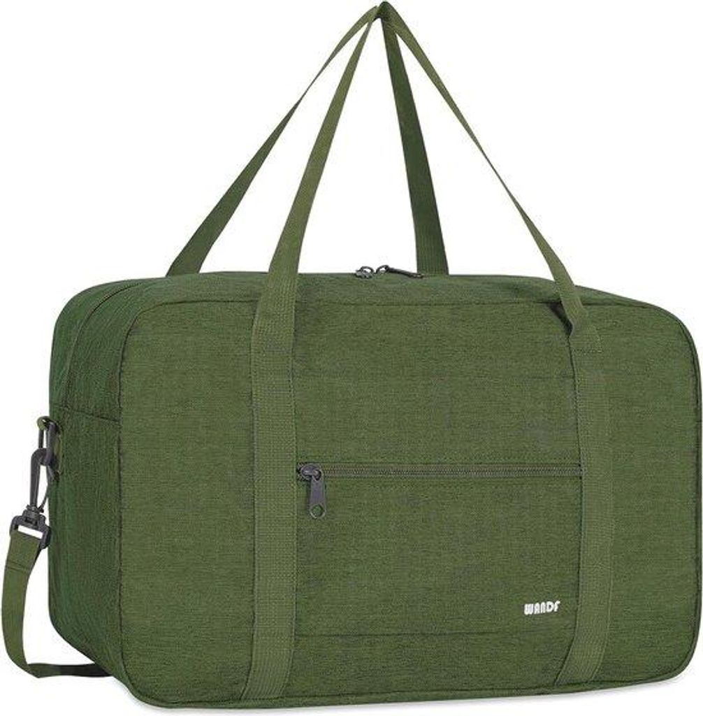 Klein, opvouwbare sporttas, 40 x 20 x 25 cm, Denim legergroen, 20 l, met schouderriem