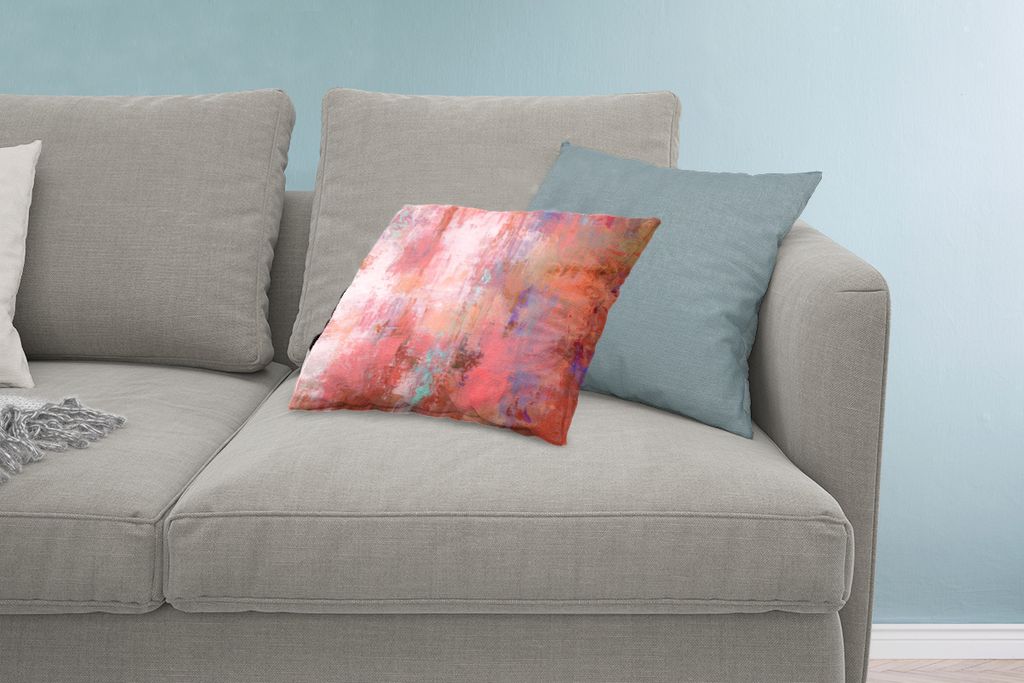 MuchoWow Zierkissen Sofakissen Wohnzimmer Dekokissen 60x40 cm Ölgemälde mehrfarbig - Kopfkissen - Polster mit Foto