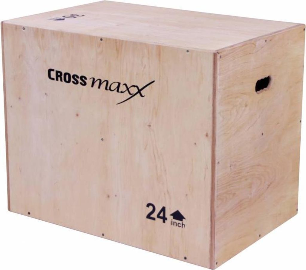 Lifemaxx Crossmaxx Hölzern Plyo Box Braun 51/61/76 cm