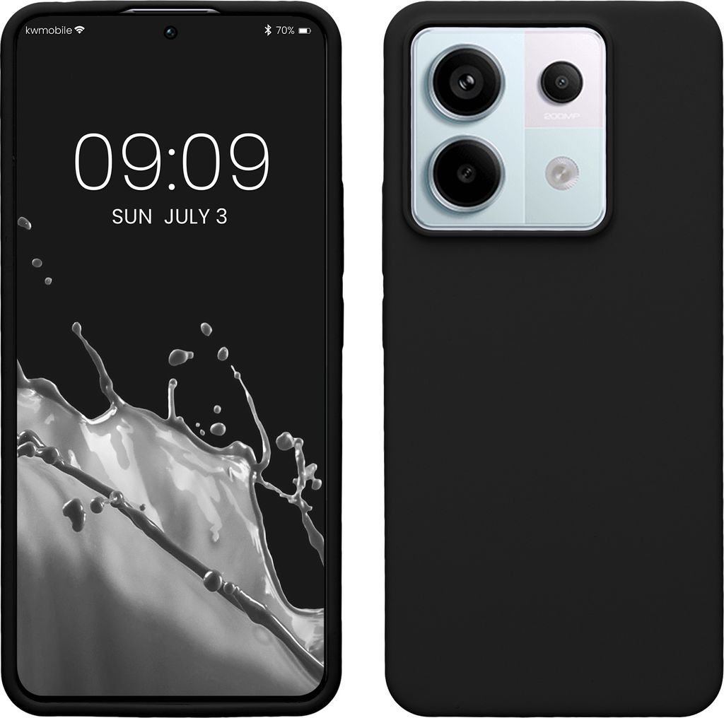 kwmobile Hülle kompatibel mit Xiaomi Redmi Note 13 Pro 5G / Poco X6 5G Hülle - Silikon Handy Case - Handyhülle weiche Oberfläche - kabelloses L...