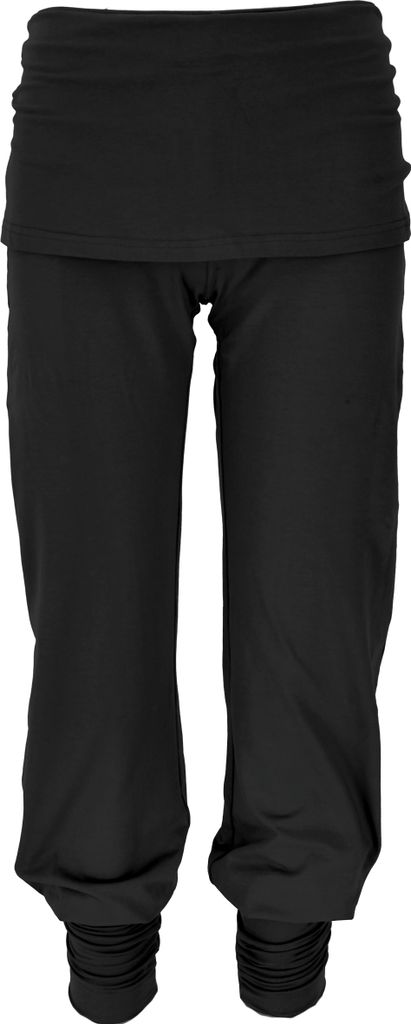 Yoga-Hose mit Minirock in Bio-Qualität - Schwarz, Damen, Baumwolle(Bio),Elasthan, Größe: M