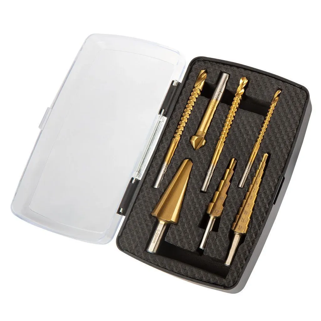 Forets étagés GRAPHITE set de 7 pcs pour percer sans bavures ni éclats