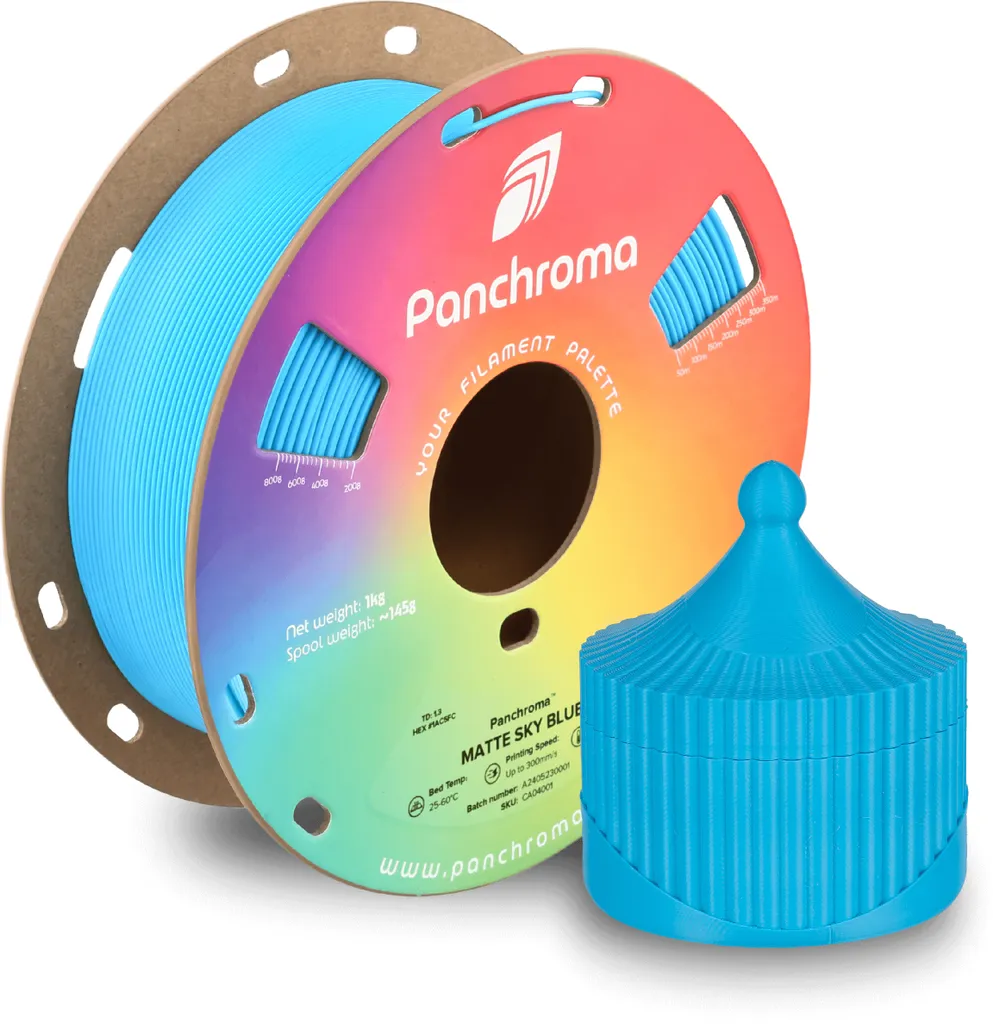 Filamento 3D Polymaker Panchroma Matte Sky Blue - Finitura Professionale