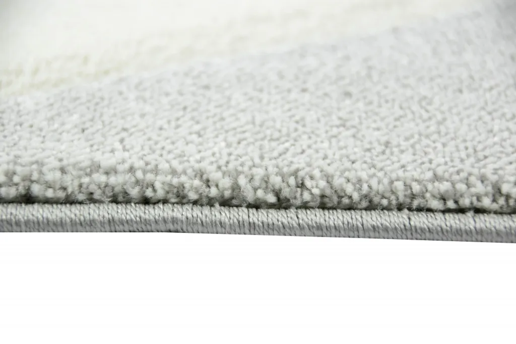 Tapis rectangulaire à motifs géométriques rose et gris pour séjour - 5