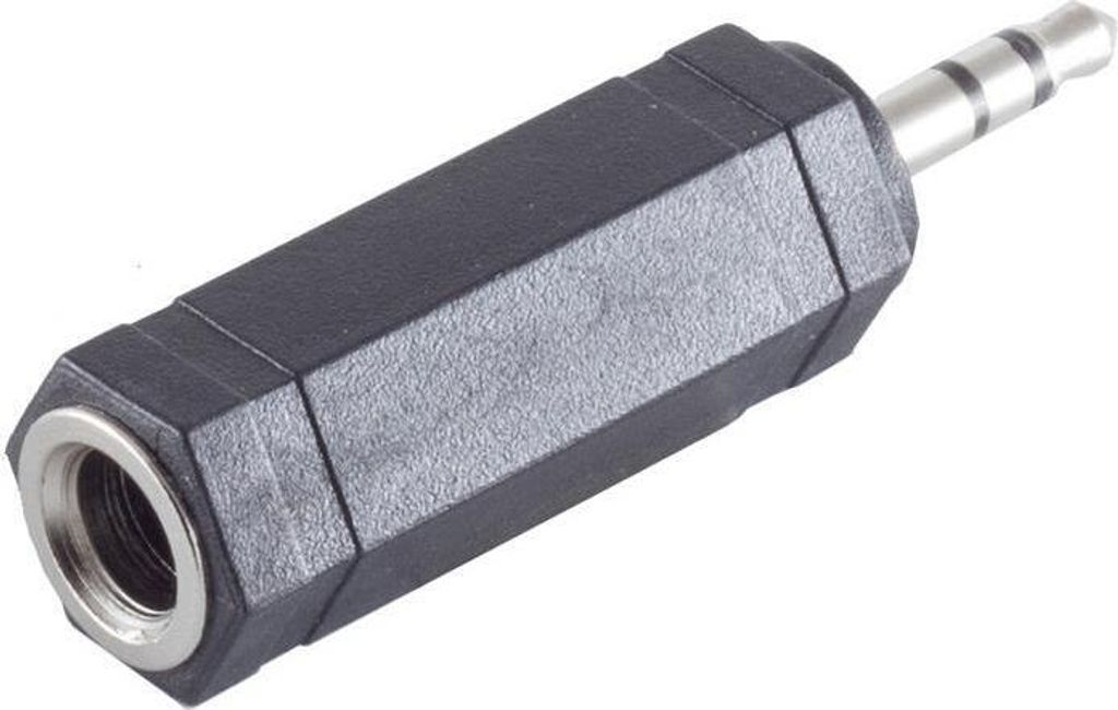 ShiverPeaks S/CONN maximum connectivity Adapter, Klinkenstecker Stereo 3,5mm auf Klinkenkupplung Stereo 6,3mm (57050)