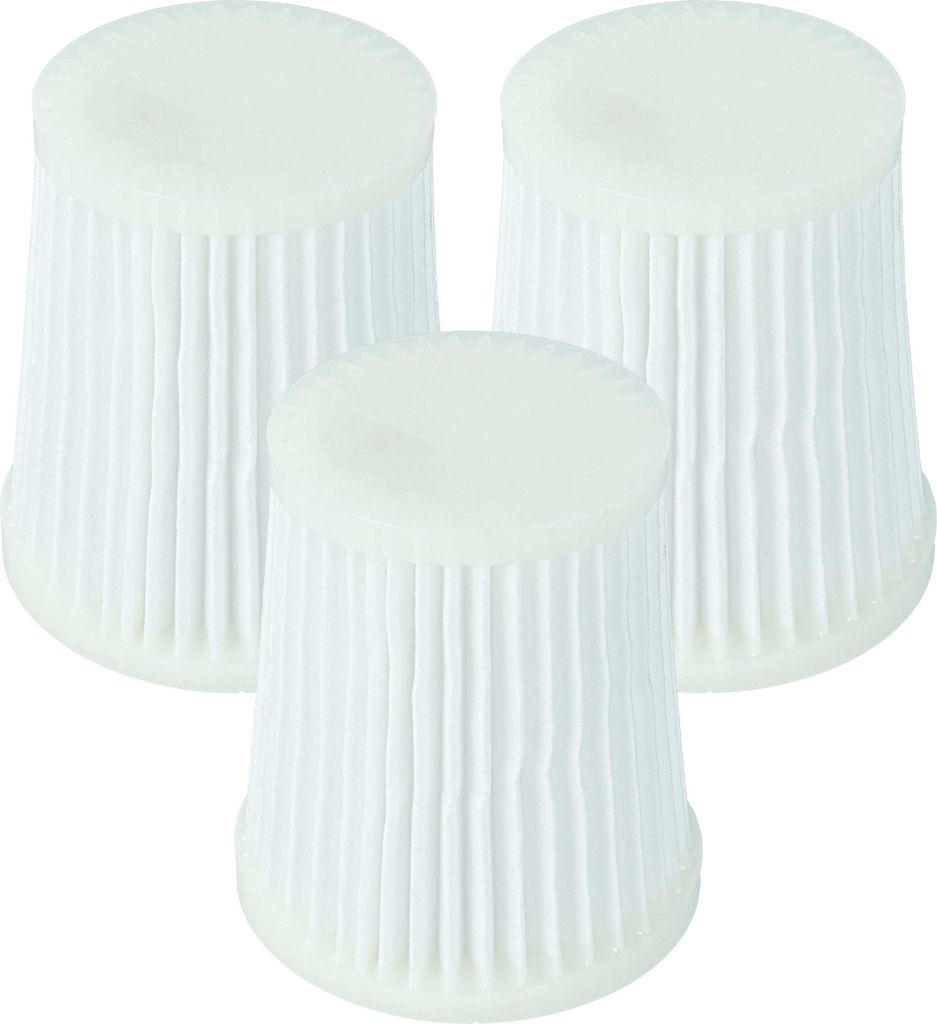 vhbw 3x Staubsaugerfilter kompatibel mit Bosch GAS 14,4 V-LI, GAS 18 V-LI, PAS 18 LI Staubsauger - HEPA-Filter Weiß