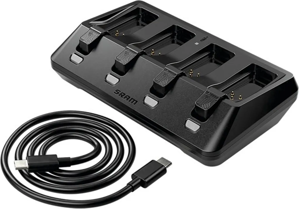 Solution de recharge Sram AXS 4 positions USB-C pour éviter les pannes