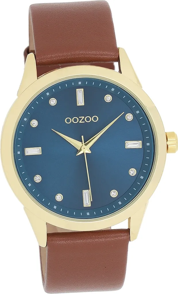 Idea Regalo Donna: Orologio Oozoo D2UOC11438 Pelle Marrone Oro