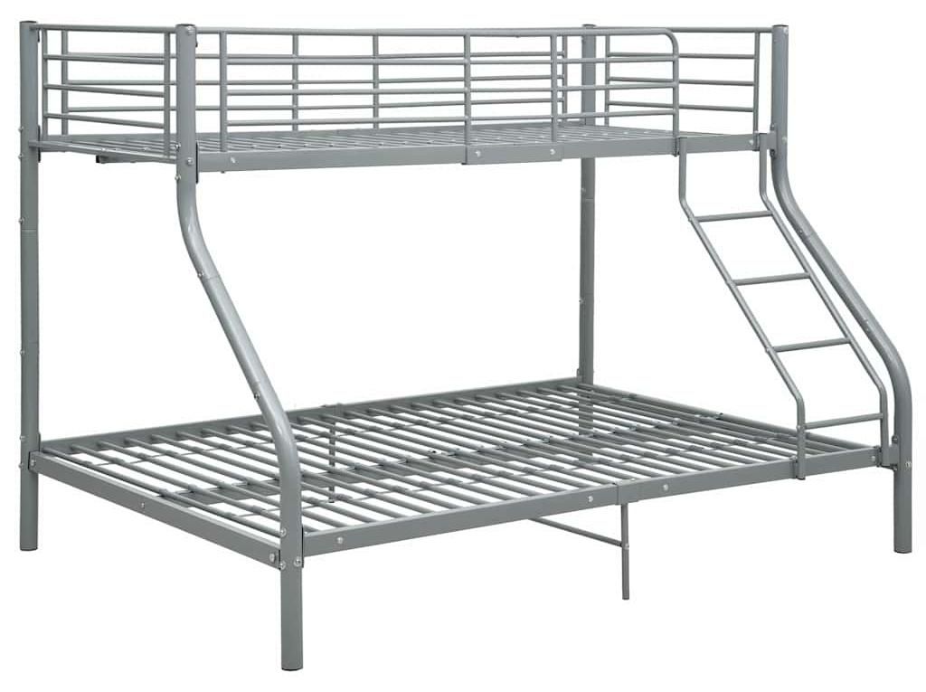 vidaXL Etagenbettgestell Grau Metall 140x200 cm/90x200 cm Produktbild 