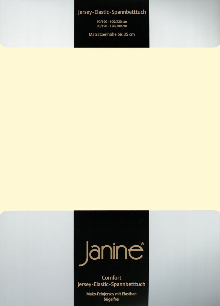 Janine ELASTIC Spannbetttuch 5002 Größe 150 X 200 champagner