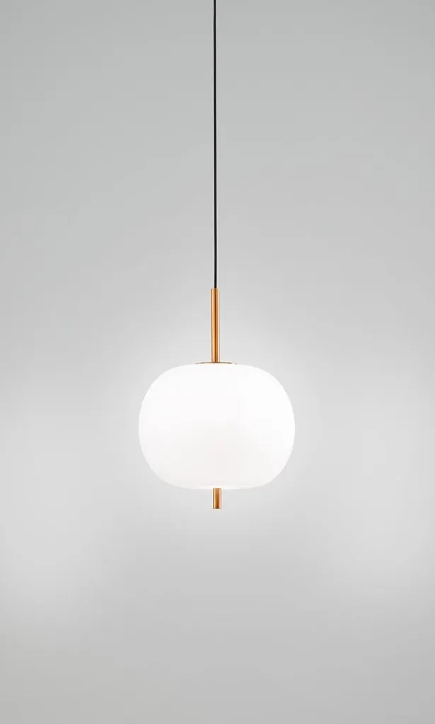 Suspension Design pour Table à Manger LED 18W Or Brossé Diamètre 30