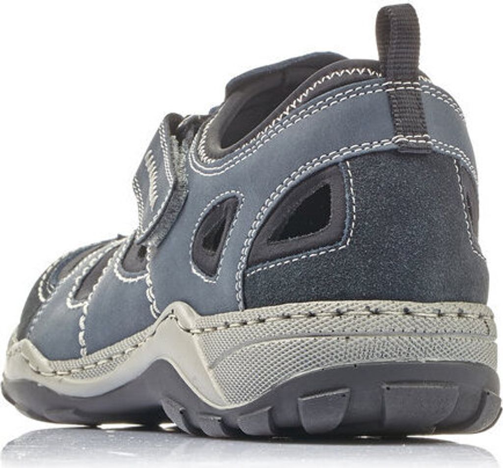 Rieker Herren Klett Halbschuh durchbrochen dunkelblau 44 Produktbild 52