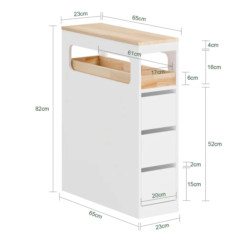 Meuble WC Design Scandinave Blanc avec Rangement Intégré Modèle BZR54